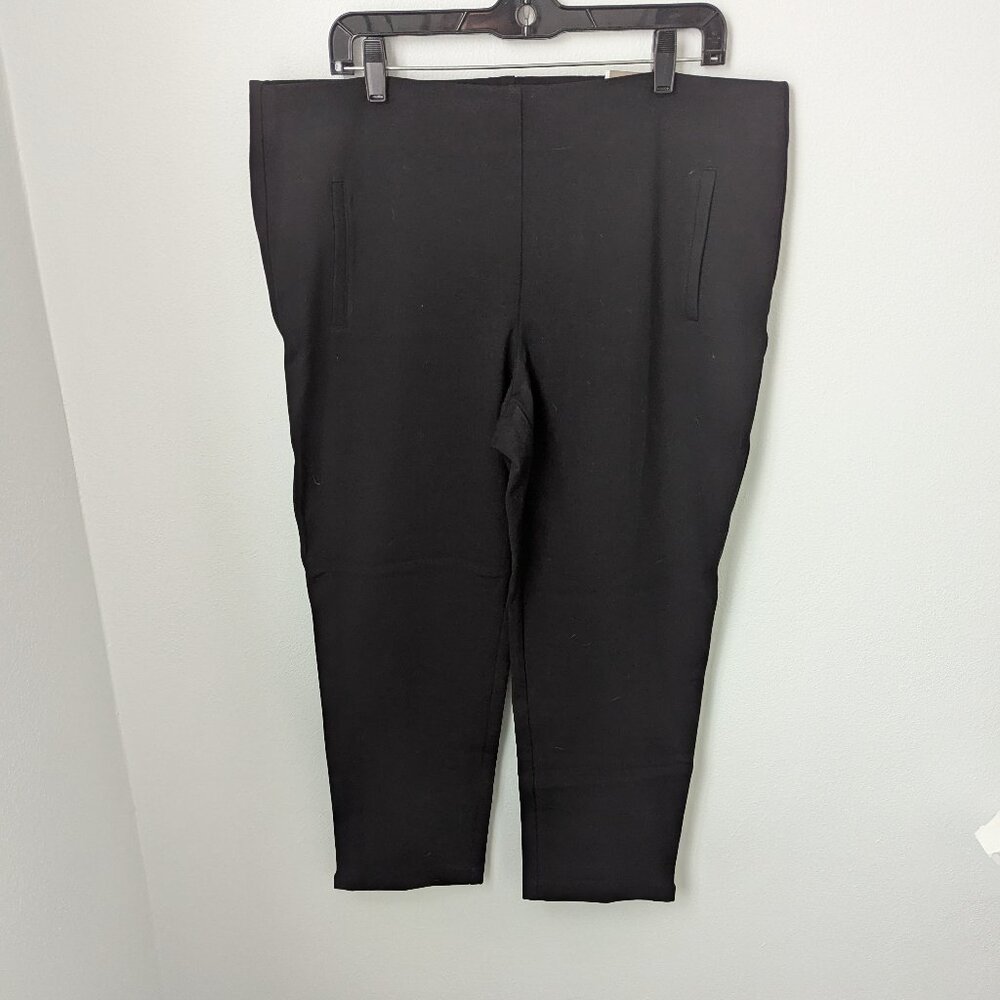 NWT Chico's "Juliet" The Ultimate Fit Black Ankle Trousers, 3 (XL,16)